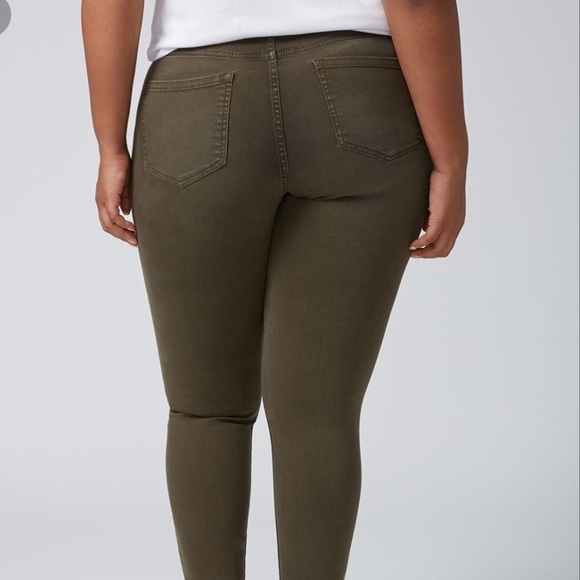 NWT Lane Bryant SS Skinny Jeans-Dark Olive - Picture 4 of 4